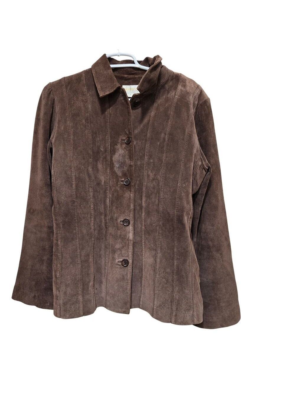 Margaret Godfrey Genuine Brown Suede Leather Jacket Size 10